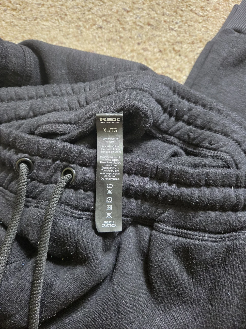 Reebok black joggers